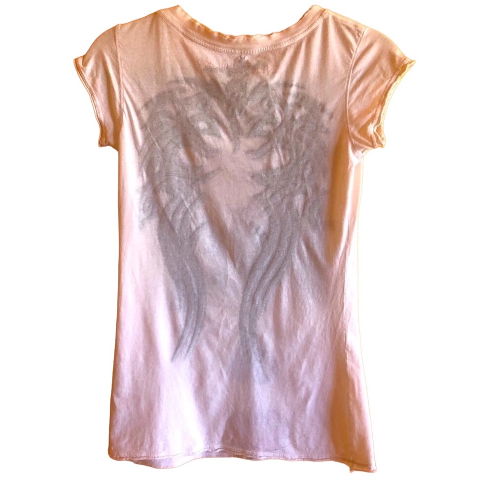 Y2K Vintage Public Library T-shirt with Tattoo Tribal Lotus Flower Graphic - Picture 6 of 6